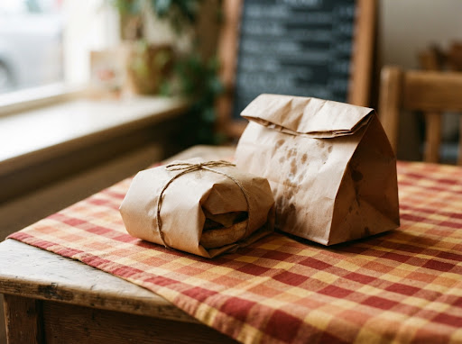 Embalagem de lanche para retirada